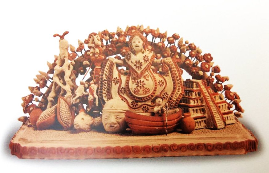 Concurso-PA1 El premio de la categoría Miniatura (no más de 7 cm) fue concedida al maestro artesano Tiberio Vázquez Ruíz, de San Miguel Aguasuelos, Naolinco, Veracruz, por su detallada escultura de barro con la que representa la cultura veracruzana.